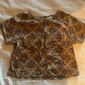 Madewell linen crop top